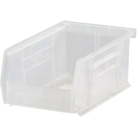QUANTUM STORAGE SYSTEMS Clear Bin, Polypropylene, 6 in W, 5 in H, Clear QUS221CL